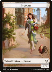 Human // Spirit Double-Sided Token [Phyrexia: All Will Be One Commander Tokens] | Tabernacle Games