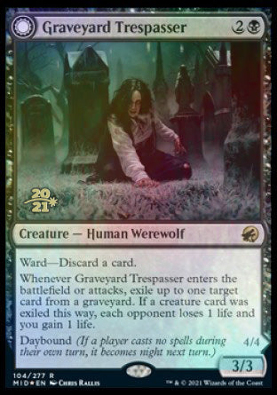 Graveyard Trespasser // Graveyard Glutton [Innistrad: Midnight Hunt Prerelease Promos] | Tabernacle Games