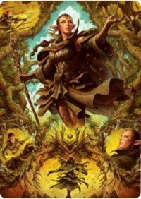 Nissa of Shadowed Boughs 2 Art Card [Zendikar Rising Art Series] | Tabernacle Games