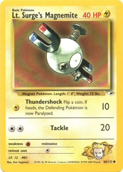 Lt. Surge's Magnemite (80/132) [Gym Heroes Unlimited] | Tabernacle Games