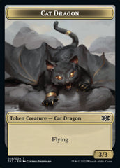 Cat Dragon // Treasure Double-sided Token [Double Masters 2022 Tokens] | Tabernacle Games