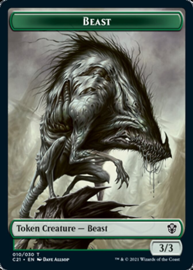 Beast (010) // Fish Token [Commander 2021 Tokens] | Tabernacle Games