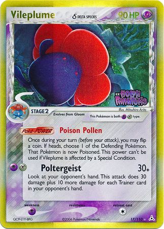 Vileplume (17/110) (Delta Species) (Stamped) [EX: Holon Phantoms] | Tabernacle Games