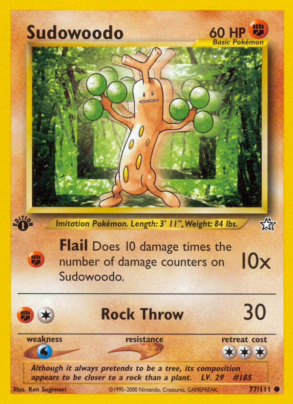 Sudowoodo (77/111) [Neo Genesis 1st Edition] | Tabernacle Games