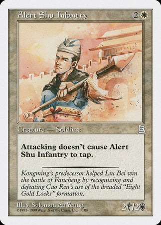 Alert Shu Infantry [Portal Three Kingdoms] | Tabernacle Games