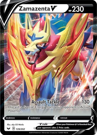 Zamazenta V (139/202) (Jumbo Card) [Sword & Shield: Base Set] | Tabernacle Games