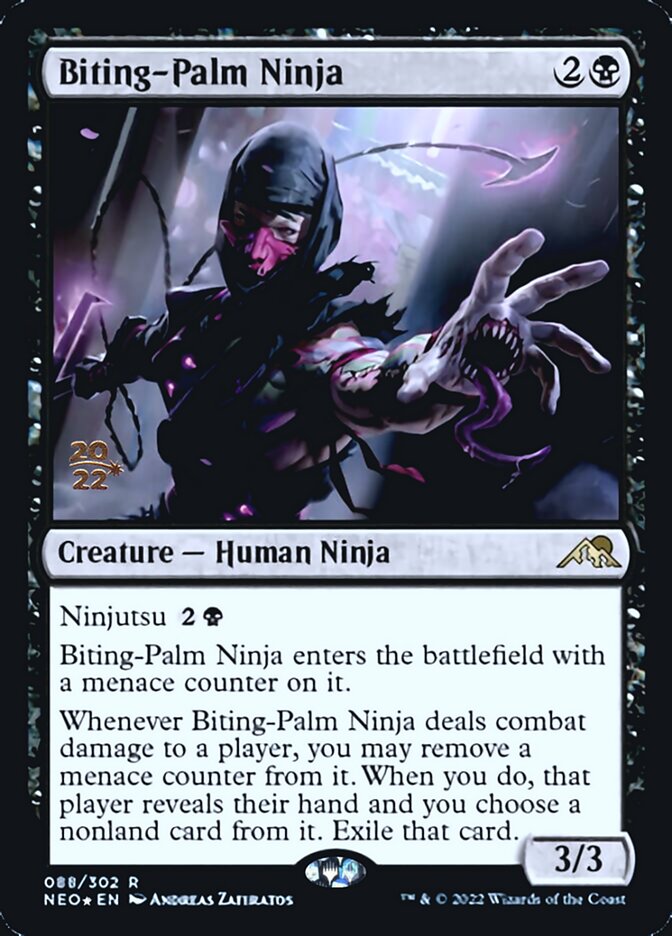 Biting-Palm Ninja [Kamigawa: Neon Dynasty Prerelease Promos] | Tabernacle Games