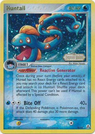 Huntail (18/92) (Stamped) [EX: Legend Maker] | Tabernacle Games