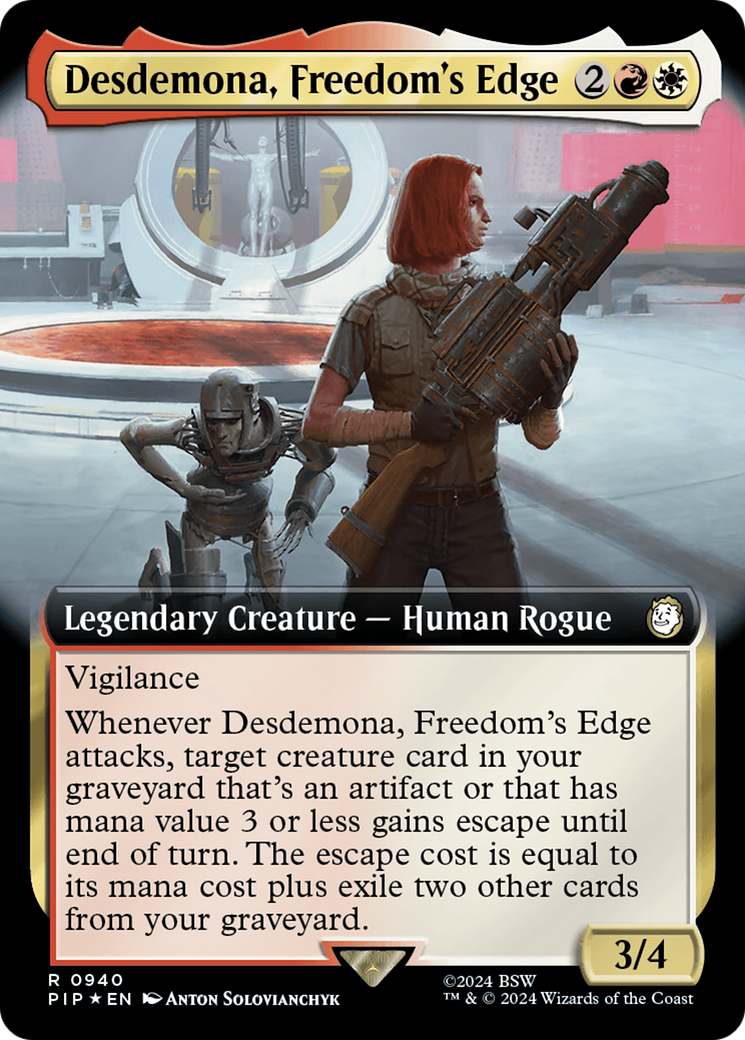 Desdemona, Freedom's Edge (Extended Art) (Surge Foil) [Fallout] | Tabernacle Games