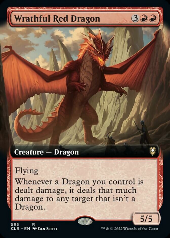 Wrathful Red Dragon (Extended Art) [Commander Legends: Battle for Baldur's Gate] | Tabernacle Games