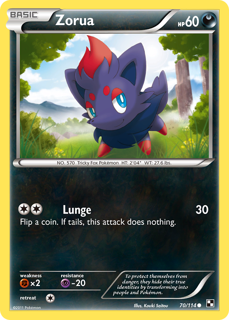 Zorua (70/114) [Black & White: Base Set] | Tabernacle Games