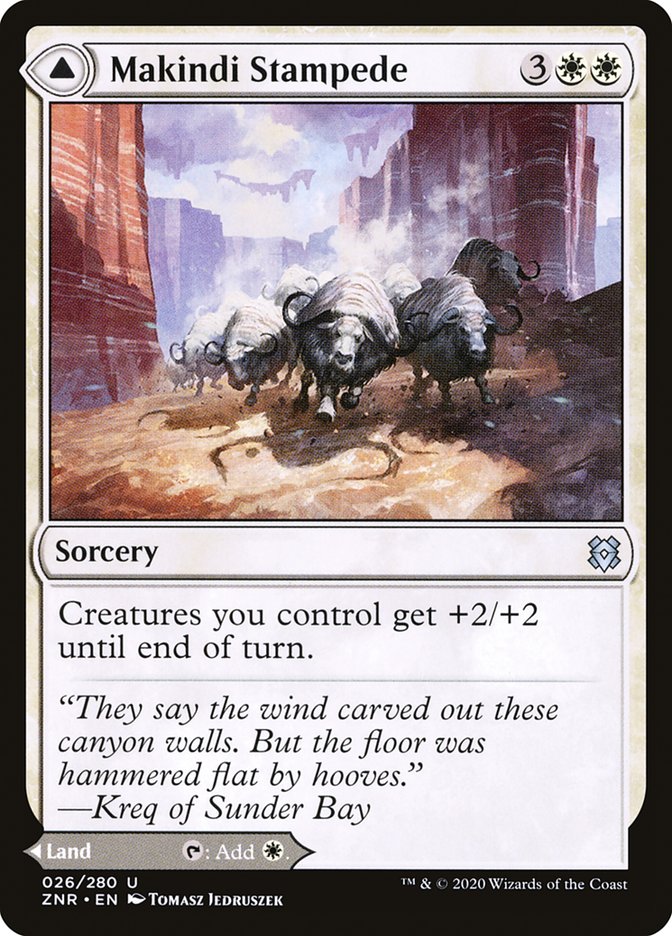 Makindi Stampede // Makindi Mesas [Zendikar Rising] | Tabernacle Games