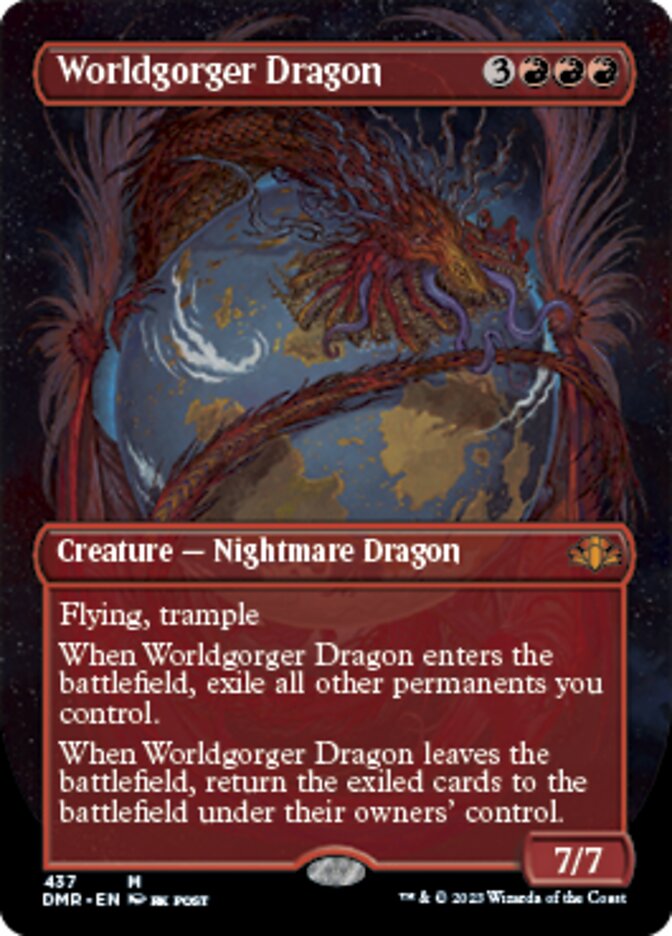 Worldgorger Dragon (Borderless Alternate Art) [Dominaria Remastered] | Tabernacle Games