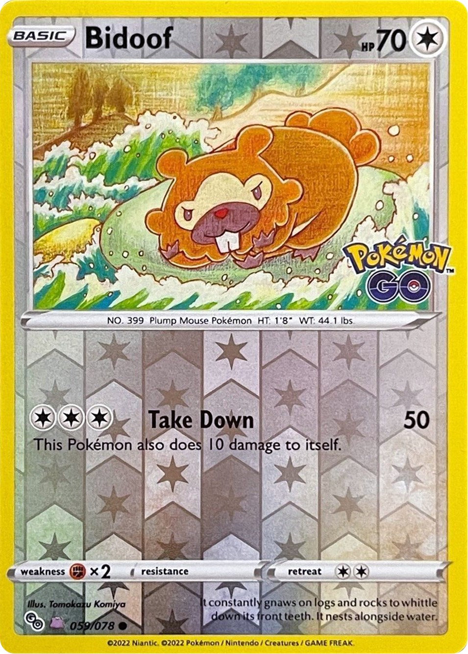 Bidoof (059/078) (Peelable Ditto) [Pokémon GO] | Tabernacle Games