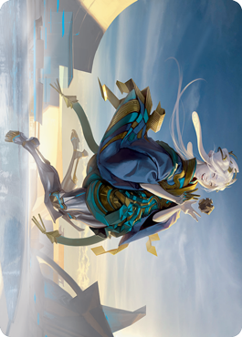 Moonfolk Puzzlemaker Art Card [Kamigawa: Neon Dynasty Art Series] | Tabernacle Games