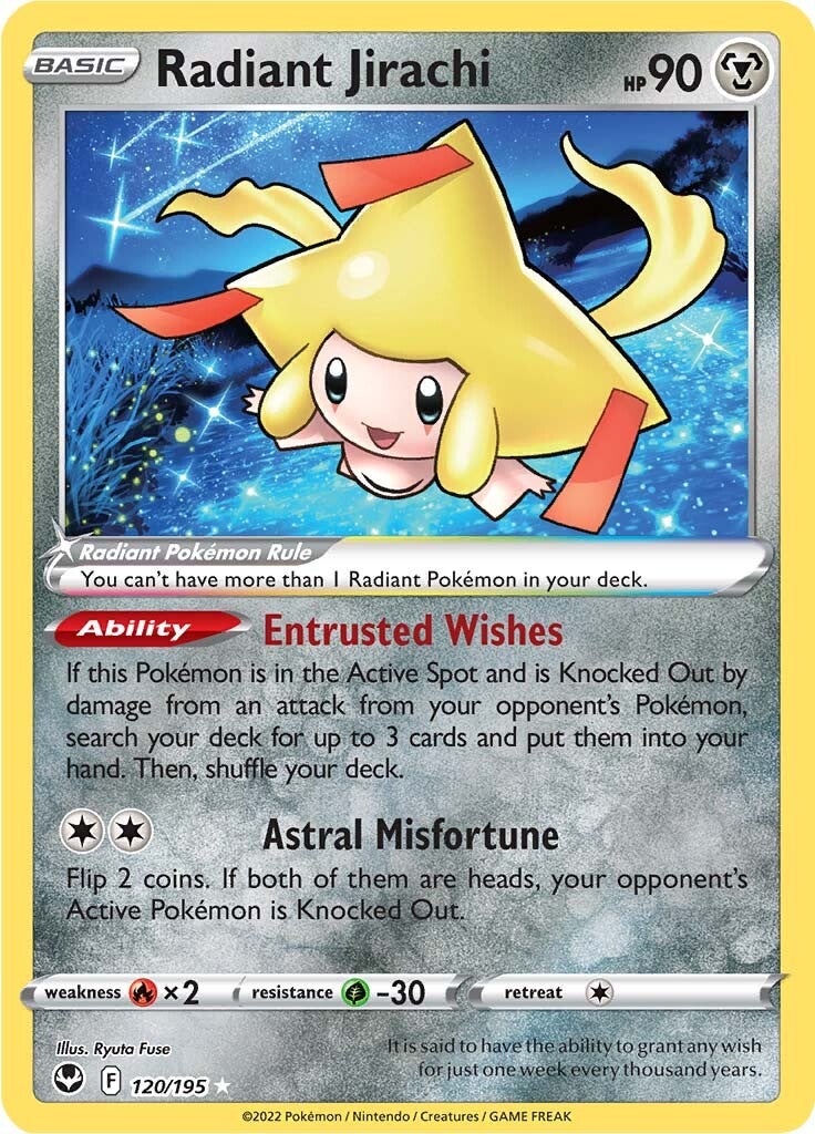 Radiant Jirachi (120/195) [Sword & Shield: Silver Tempest] | Tabernacle Games