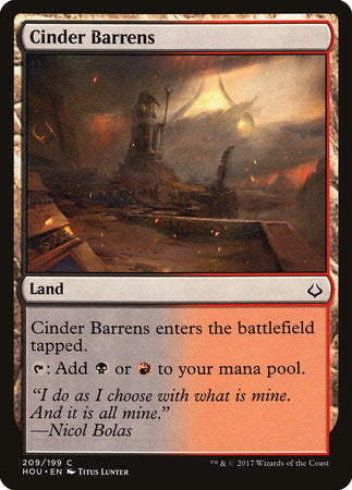 Cinder Barrens [Hour of Devastation] | Tabernacle Games