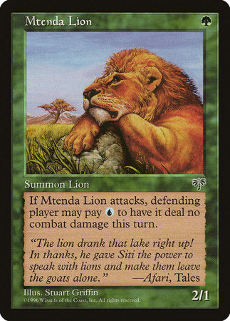 Mtenda Lion [Mirage] | Tabernacle Games