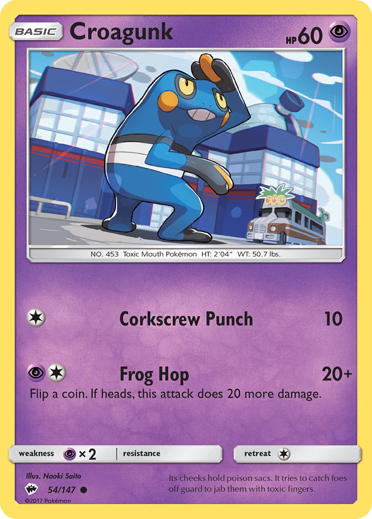 Croagunk (54/147) [Sun & Moon: Burning Shadows] | Tabernacle Games