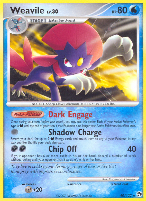 Weavile (40/132) [Diamond & Pearl: Secret Wonders] | Tabernacle Games