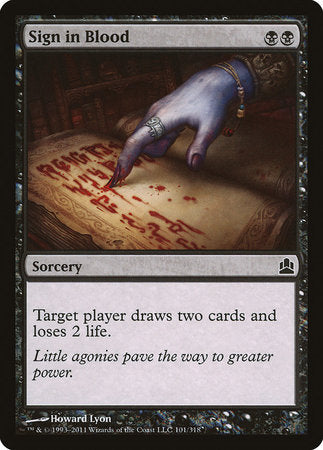 Sign in Blood [Commander 2011] | Tabernacle Games