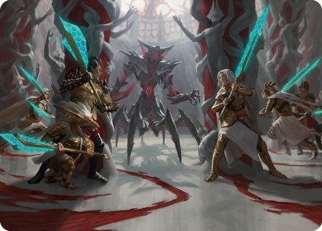 Goldwardens' Gambit Art Card [Phyrexia: All Will Be One Art Series] | Tabernacle Games