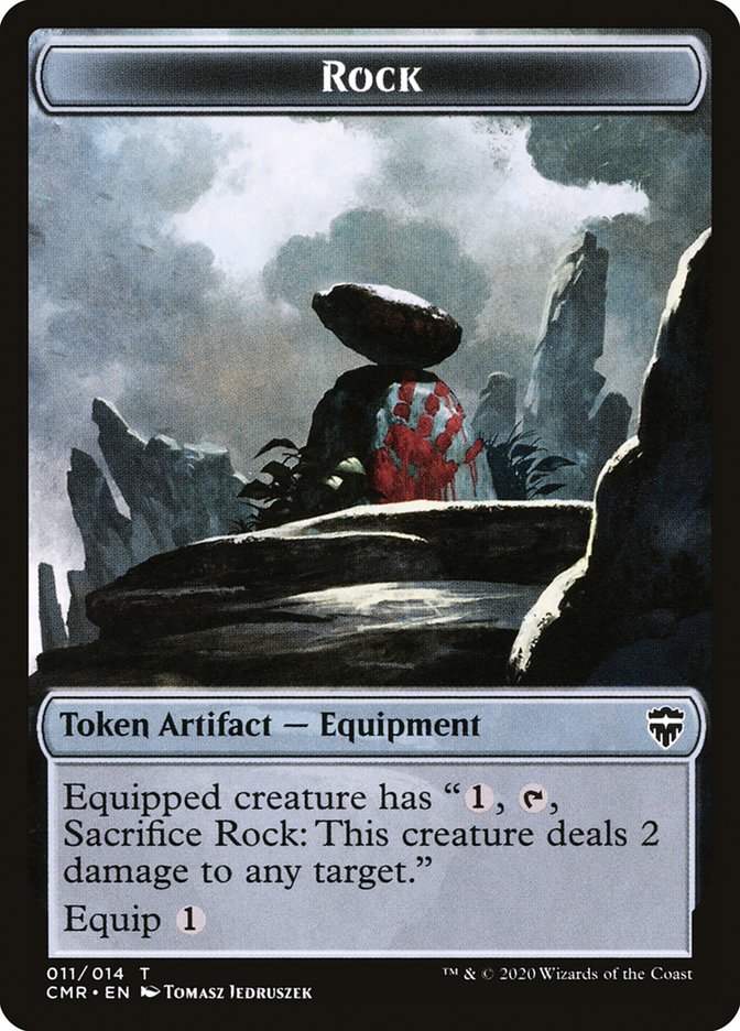 Golem // Rock Token [Commander Legends Tokens] | Tabernacle Games