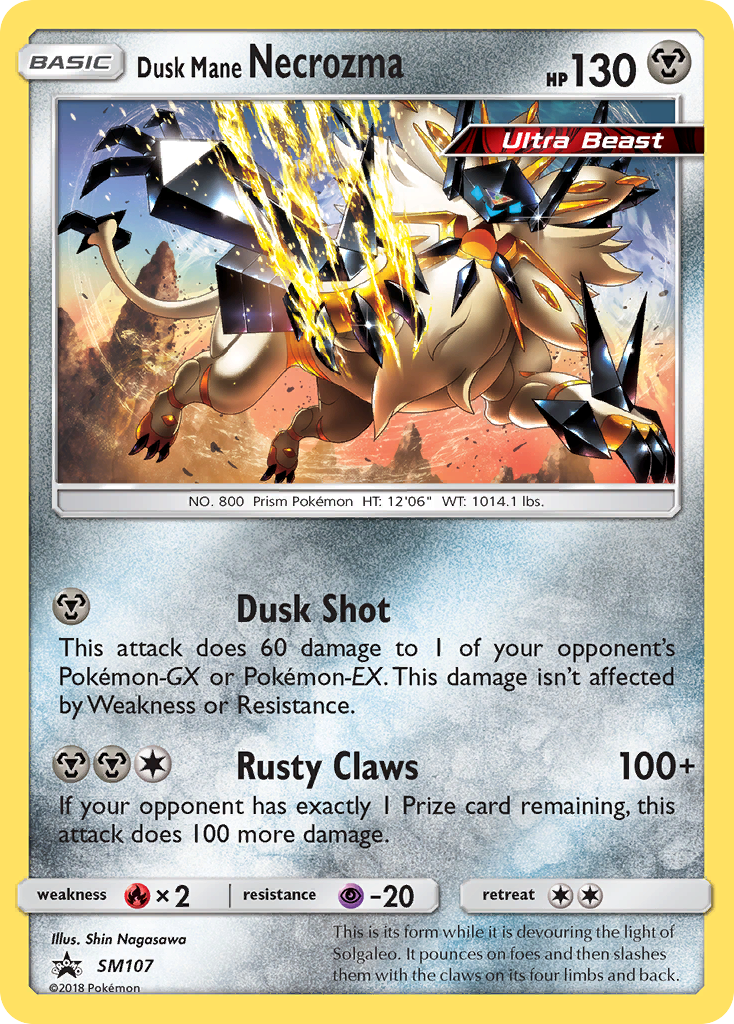 Dusk Mane Necrozma (SM107) [Sun & Moon: Black Star Promos] | Tabernacle Games
