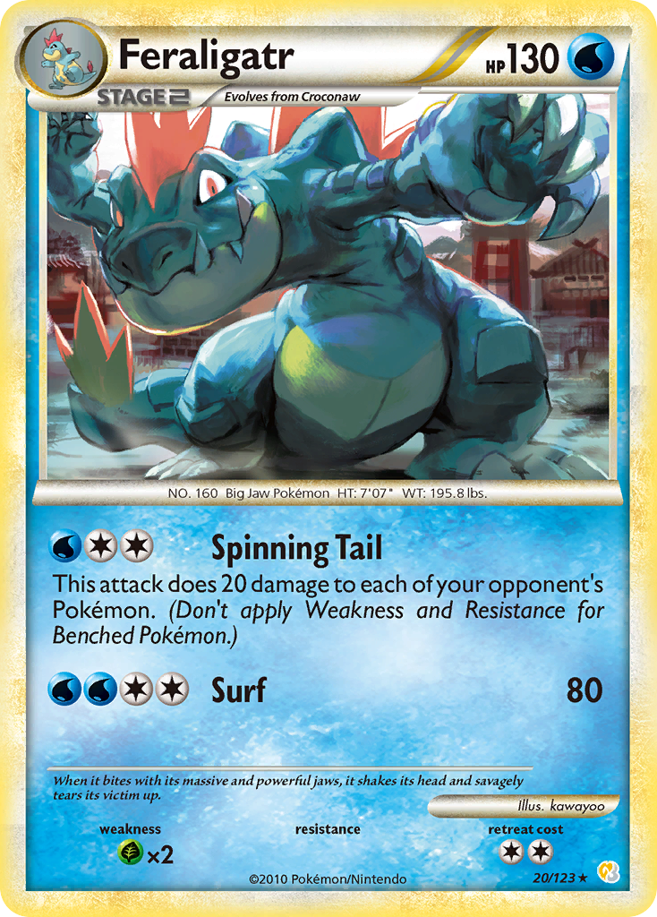 Feraligatr (20/123) [HeartGold & SoulSilver: Base Set] | Tabernacle Games