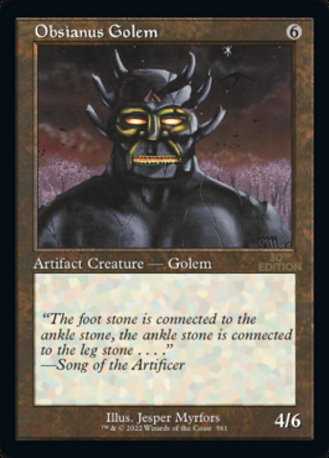 Obsianus Golem (Retro) [30th Anniversary Edition] | Tabernacle Games