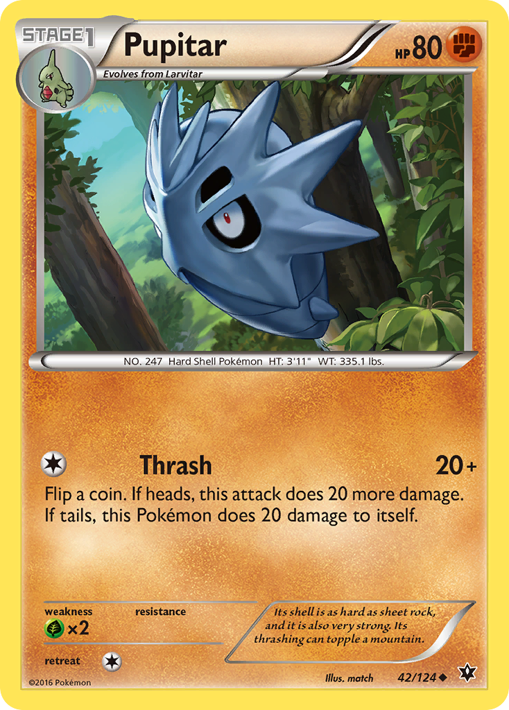 Pupitar (42/124) [XY: Fates Collide] | Tabernacle Games