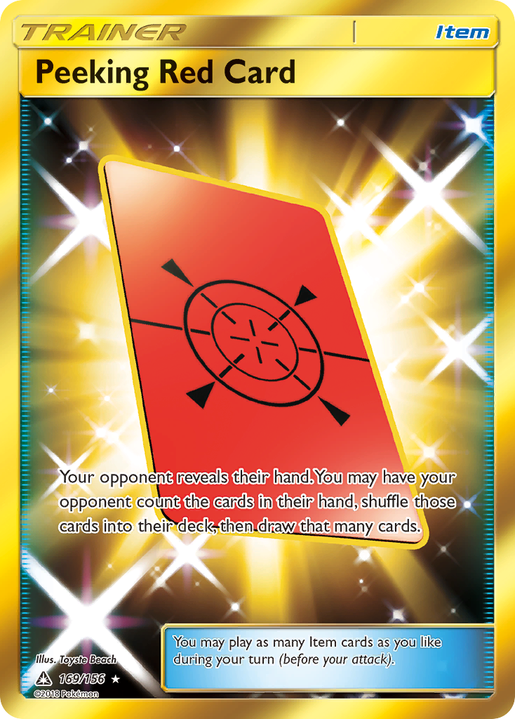 Peeking Red Card (169/156) [Sun & Moon: Ultra Prism] | Tabernacle Games