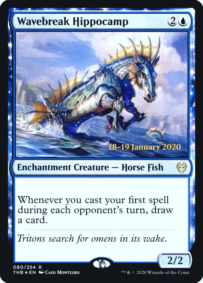 Wavebreak Hippocamp [Theros Beyond Death Prerelease Promos] | Tabernacle Games