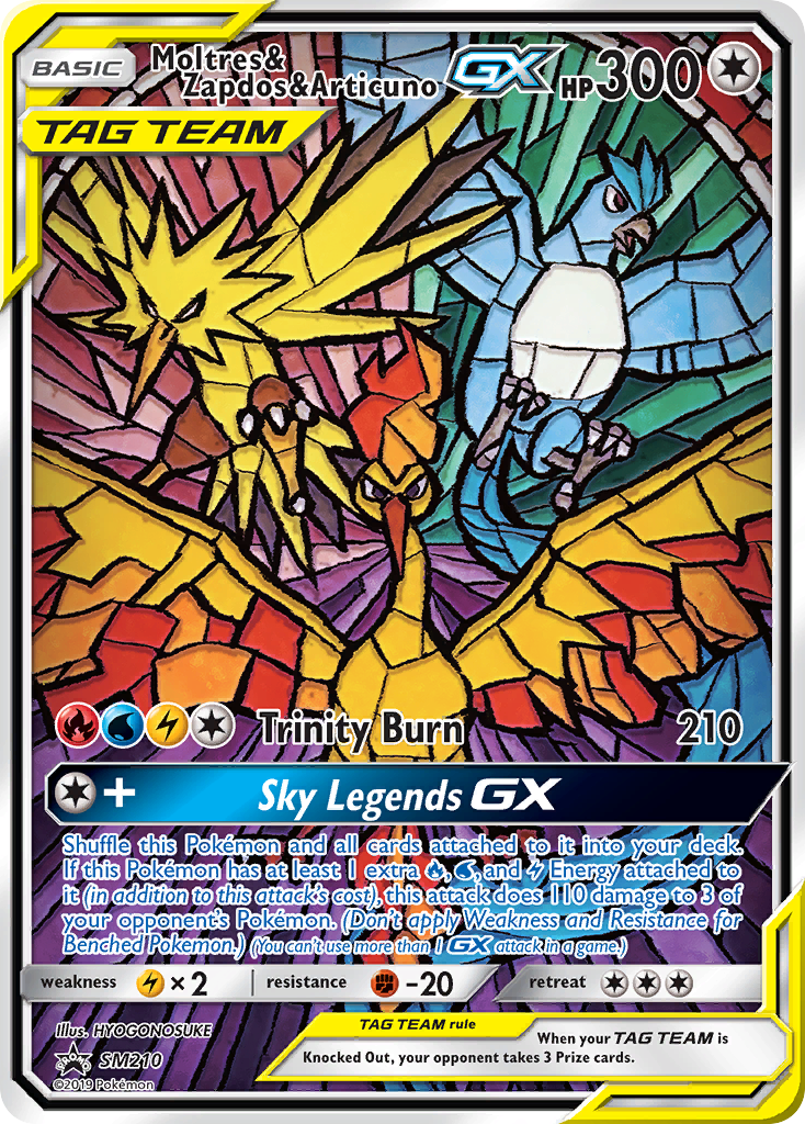 Moltres & Zapdos & Articuno GX (SM210) [Sun & Moon: Black Star Promos] | Tabernacle Games