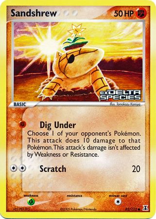Sandshrew (82/113) (Stamped) [EX: Delta Species] | Tabernacle Games