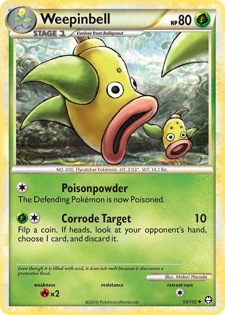 Weepinbell (53/102) [HeartGold & SoulSilver: Triumphant] | Tabernacle Games