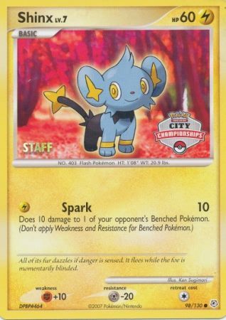 Shinx (98/130) (Staff City Championships Promo) [Nintendo: Black Star Promos] | Tabernacle Games