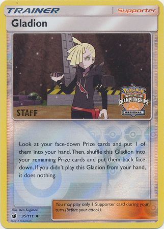 Gladion (95/111) (Regional Championship Promo Staff) [Sun & Moon: Crimson Invasion] | Tabernacle Games