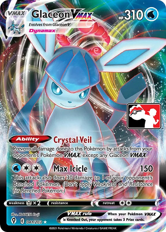 Glaceon VMAX (041/203) [Prize Pack Series One] | Tabernacle Games