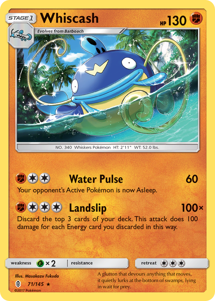 Whiscash (71/145) [Sun & Moon: Guardians Rising] | Tabernacle Games
