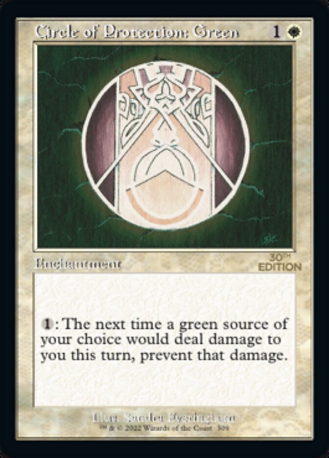 Circle of Protection: Green (Retro) [30th Anniversary Edition] | Tabernacle Games