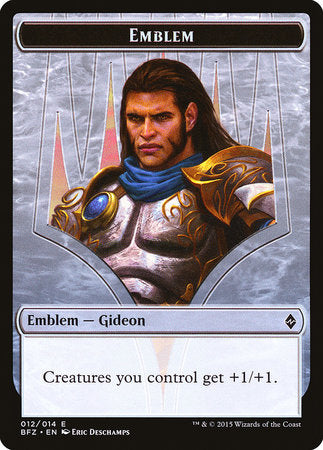 Emblem - Gideon, Ally of Zendikar [Battle for Zendikar Tokens] | Tabernacle Games
