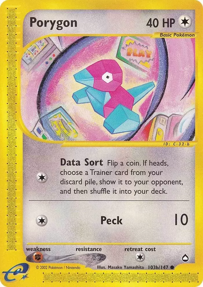 Porygon (103b/147) [Aquapolis] | Tabernacle Games