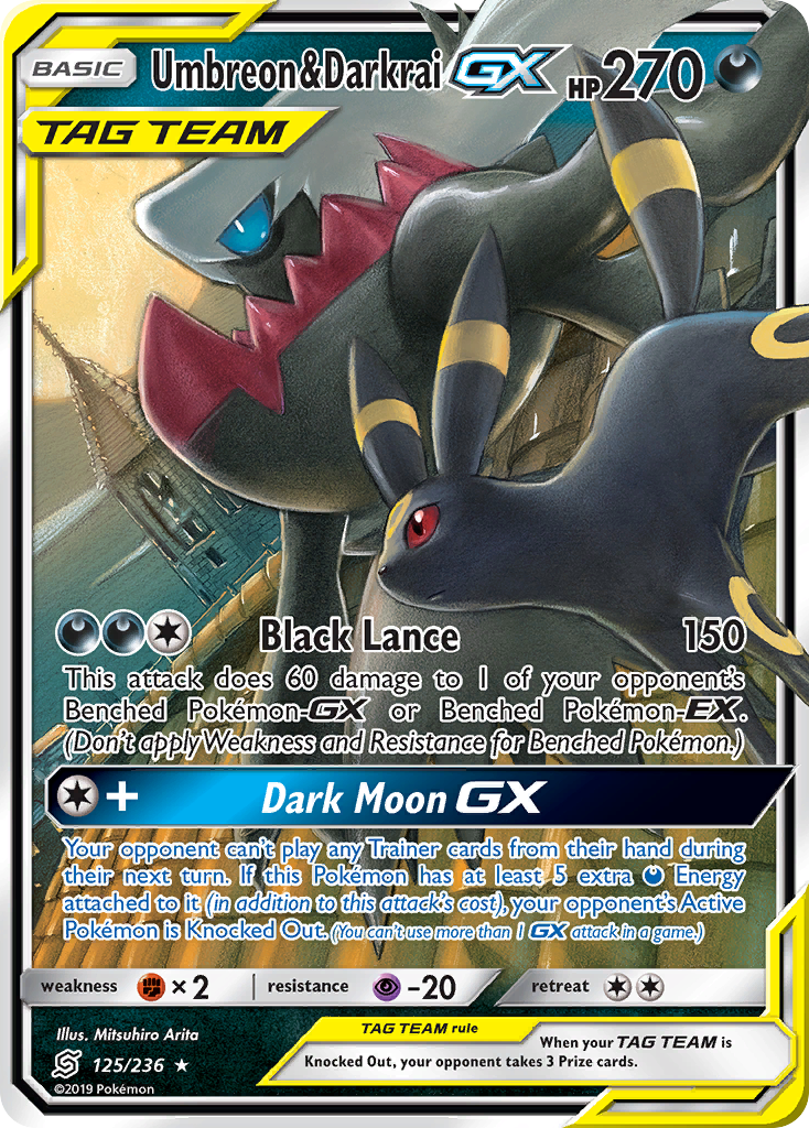 Umbreon & Darkrai GX (125/236) [Sun & Moon: Unified Minds] | Tabernacle Games