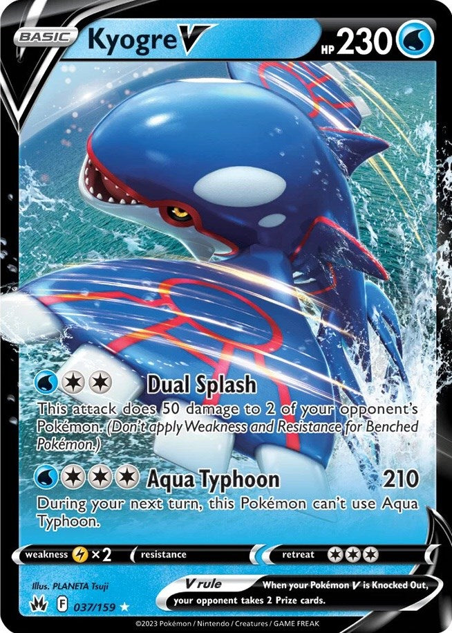 Kyogre V (037/159) [Sword & Shield: Crown Zenith] | Tabernacle Games