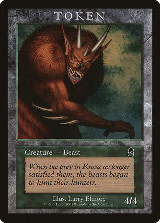 Beast Token (Odyssey) [Magic Player Rewards 2001] | Tabernacle Games
