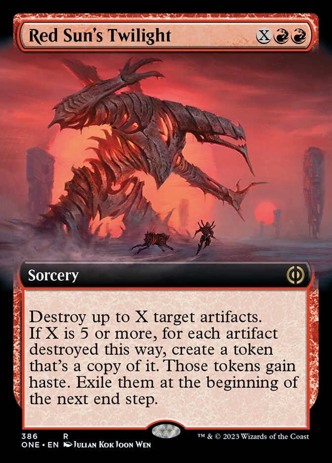 Red Sun's Twilight (Extended Art) [Phyrexia: All Will Be One] | Tabernacle Games