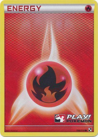 Fire Energy (106/114) (Play Pokemon Promo) [Black & White: Base Set] | Tabernacle Games
