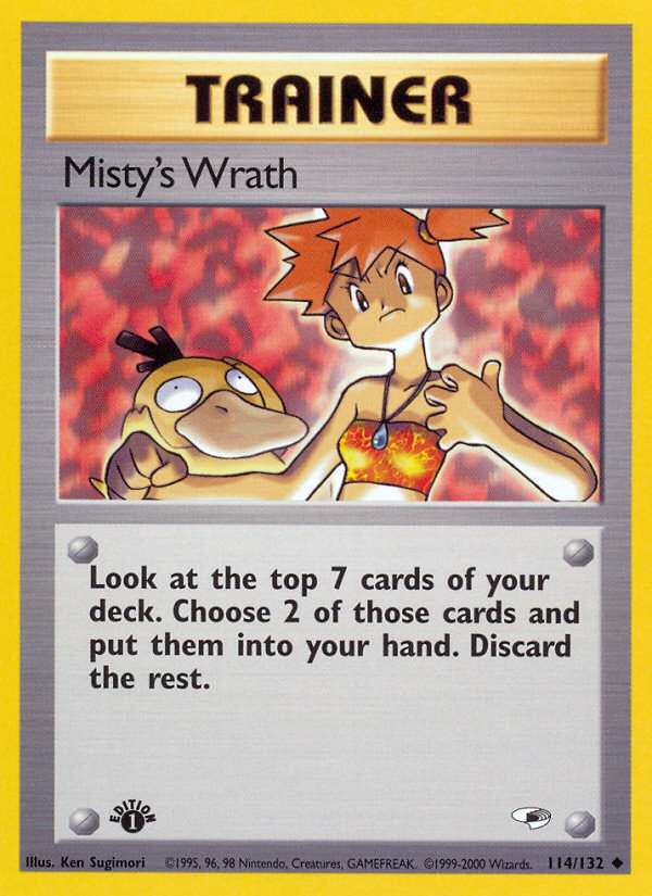 Misty's Wrath (114/132) [Gym Heroes 1st Edition] | Tabernacle Games