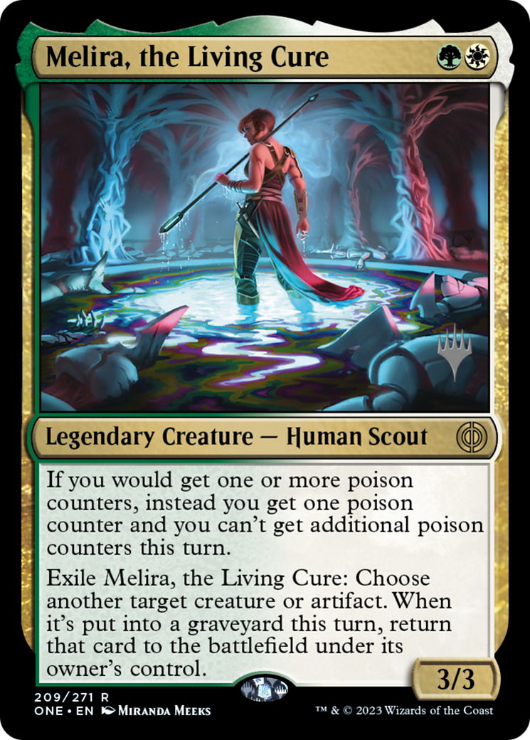 Melira, the Living Cure (Promo Pack) [Phyrexia: All Will Be One Promos] | Tabernacle Games